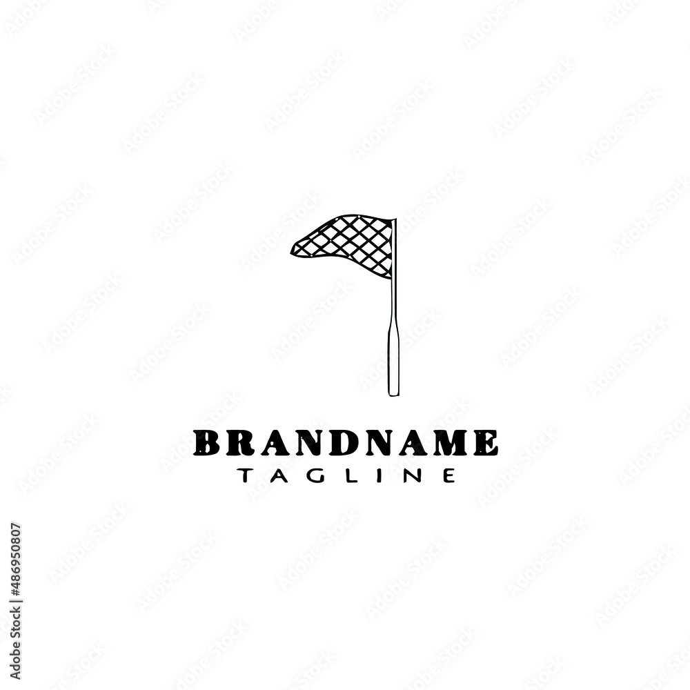 butterfly net logo cartoon icon design template black isolated vector ...