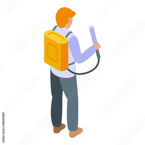 Pest control icon isometric vector. Chemical pesticide. House service