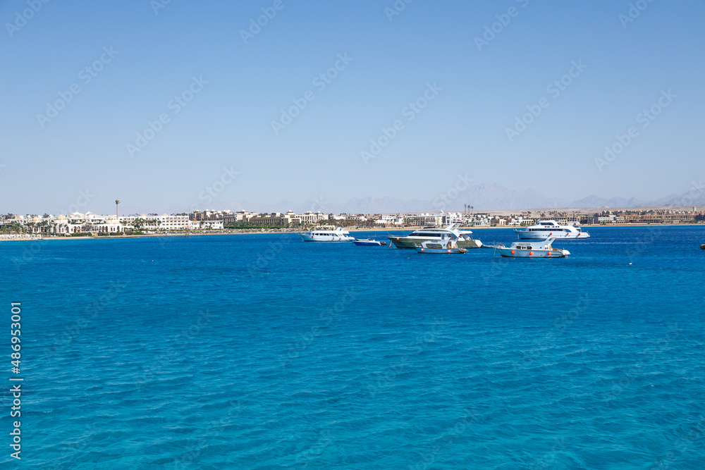October 24, 2021 Hurghada, Marina, Hurghada, Egypt. red sea vacation