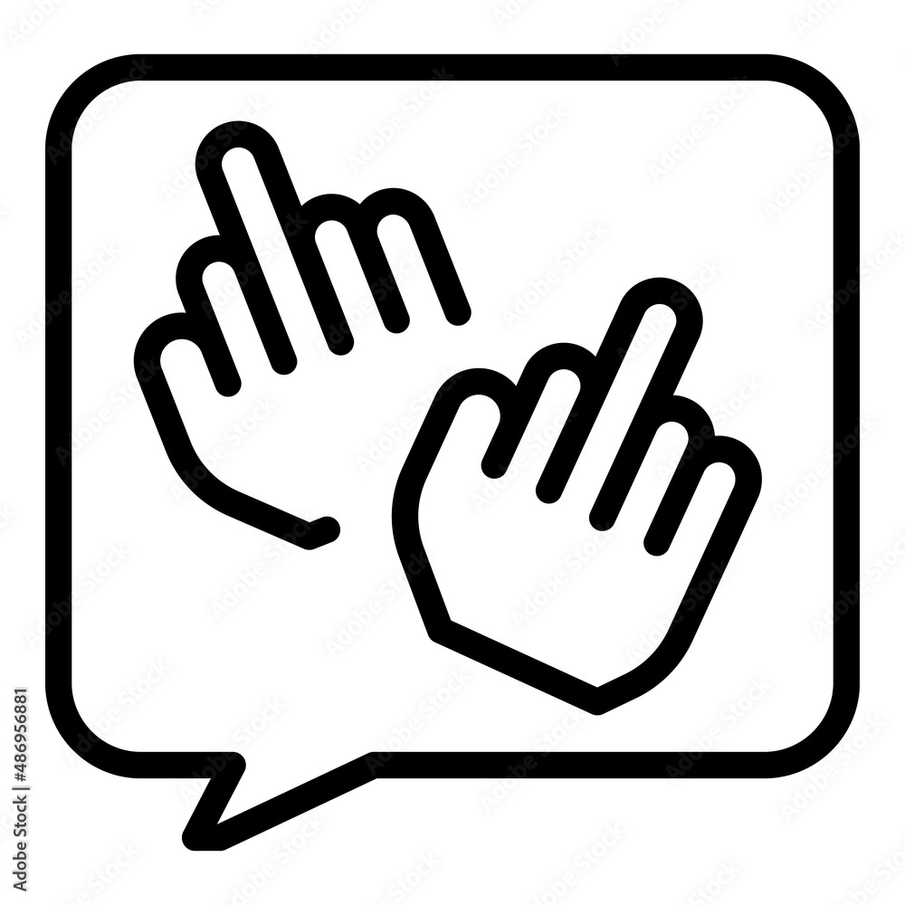 Bully message icon outline vector. Student abuse. Children violence Bully message icon outline vector. Student abuse. Children violence
