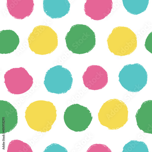 Seamless pattern with abstract ornament in bright summer colors.