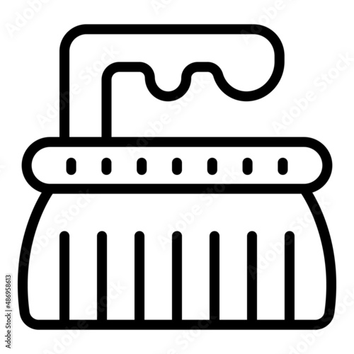 Handle brush icon outline vector. Home service. Cleaning company
