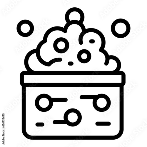 Wash bucket icon outline vector. Cleaning household. Company service