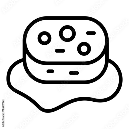 Sponge wash icon outline vector. home service. Company cleanup