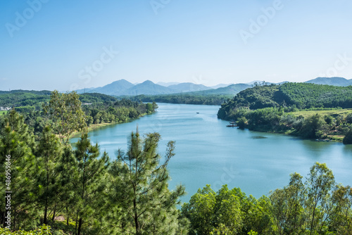 Lake and mountains in Huế