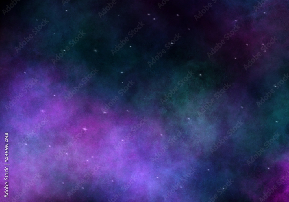 Starry sky background with clouds. Use in projects of imagination, creativity and design.