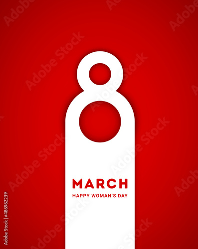 8 March. International Womans Day. Vector illustration.