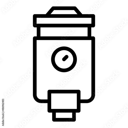 Furnace gas boiler icon outline vector. Home heater. Hot energy