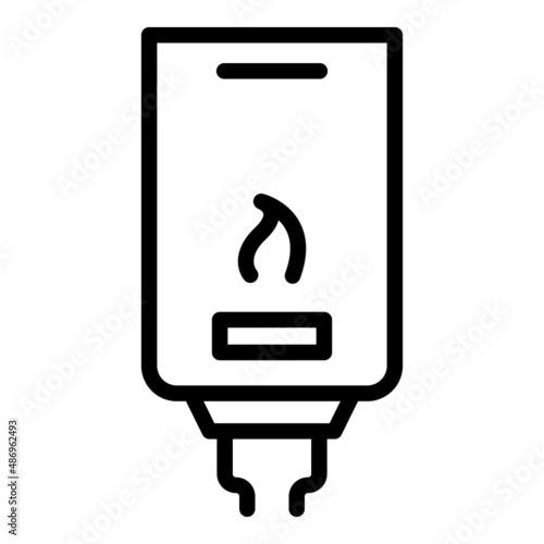 Gas boiler energy icon outline vector. Home heater. Water hot
