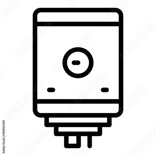 New gas boiler icon outline vector. House heater. Water hot