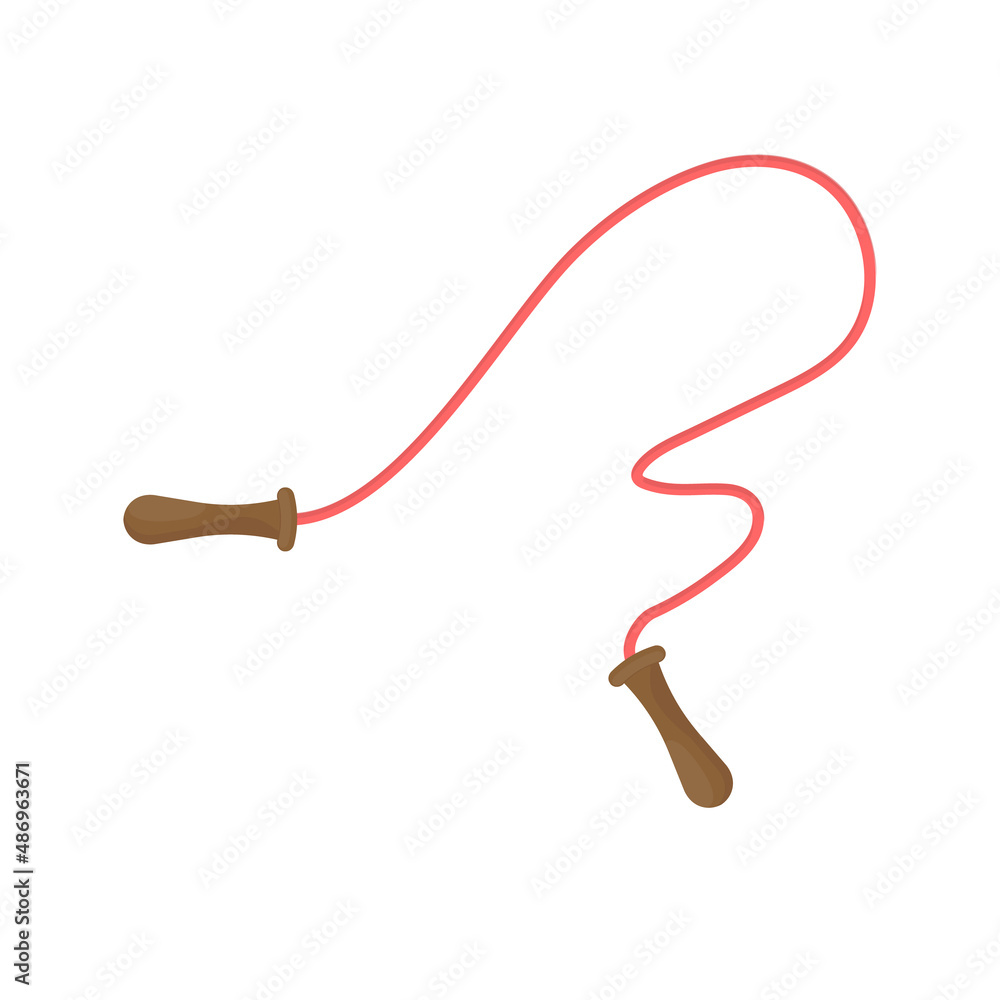 Illustration of the skipping rope on a white background, vector illustration