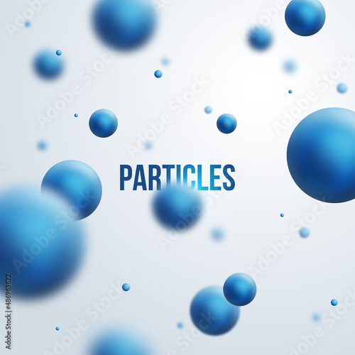 Abstract molecules design. Vector illustration. Atoms. Dust in the air.