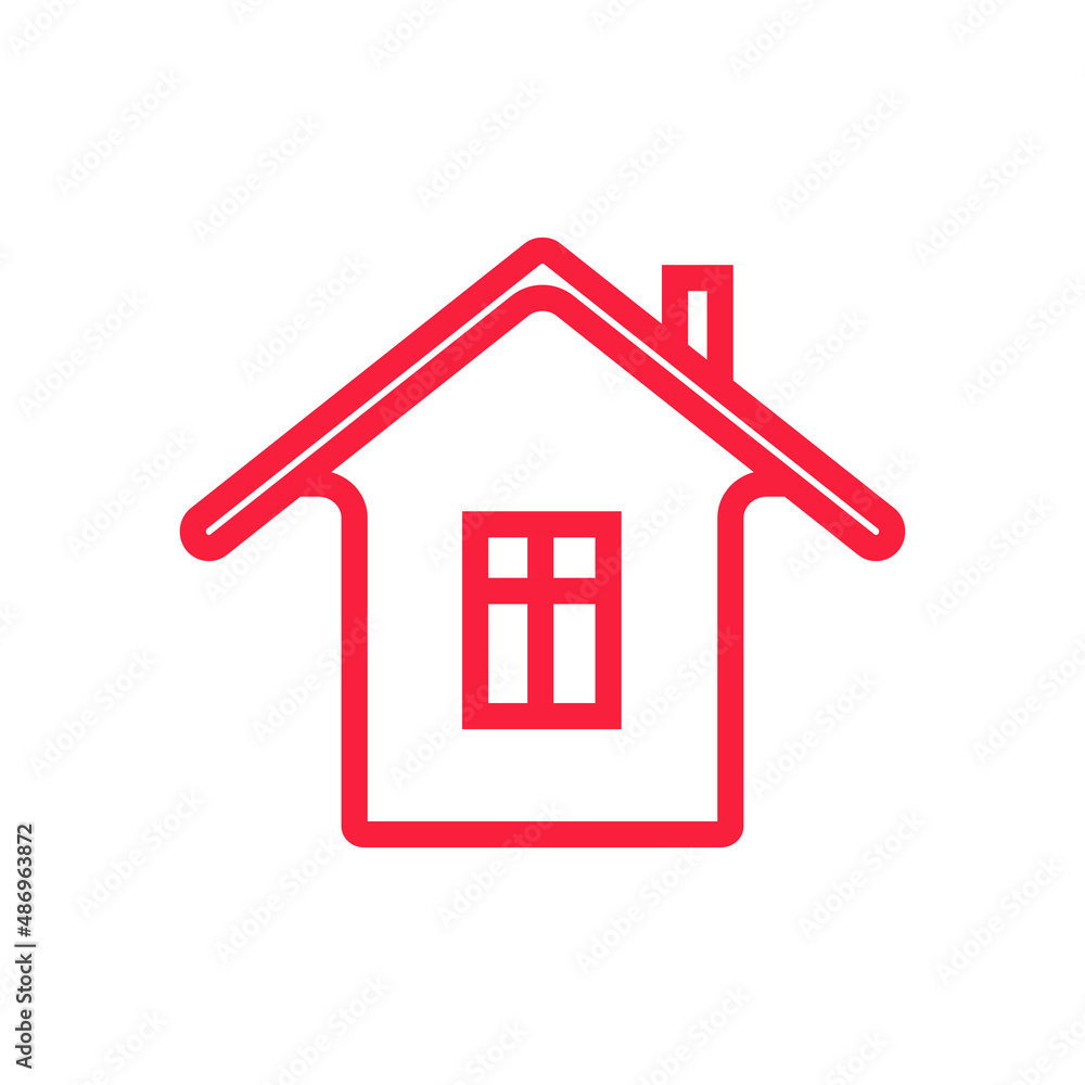 Isolated vector image on a white background. Home vector icon to be used in web applications, mobile applications and print media. Isolated vector image on a white background. Home vector icon to be used in web applications, mobile applications and print media.