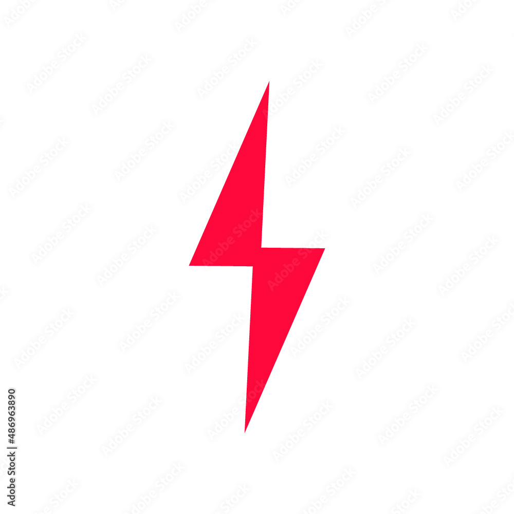 Lightning isolated vector icon. Thunder icon. Power energy symbol.