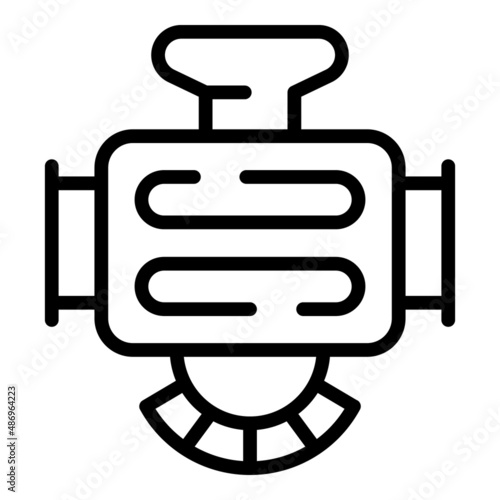 Pump irrigation icon outline vector. Water system. Automatic farm