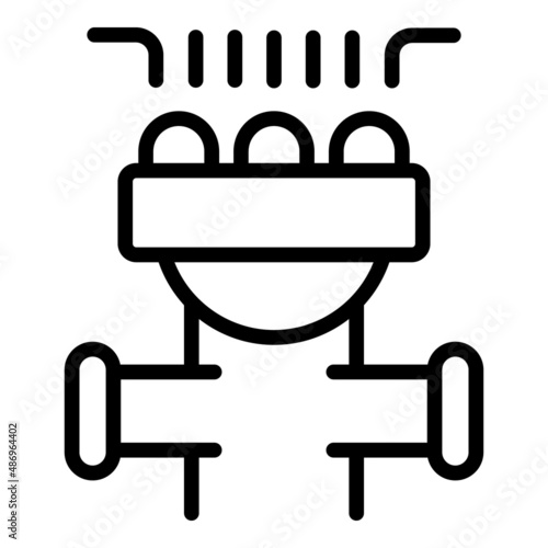 Smart irrigation icon outline vector. Water drip. Garden system