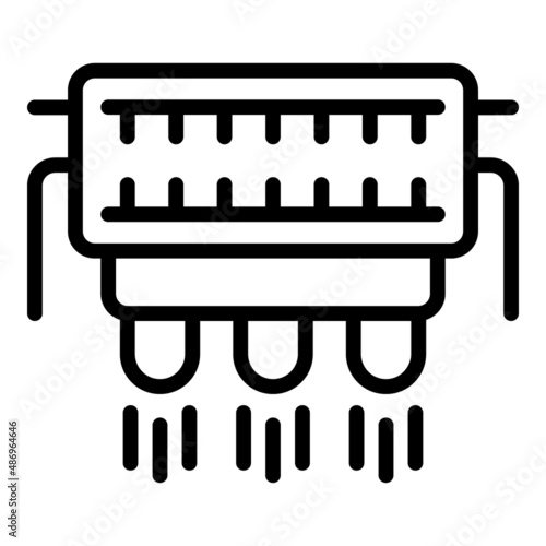 Farm irrigation icon outline vector. Water system. Automatic pipe