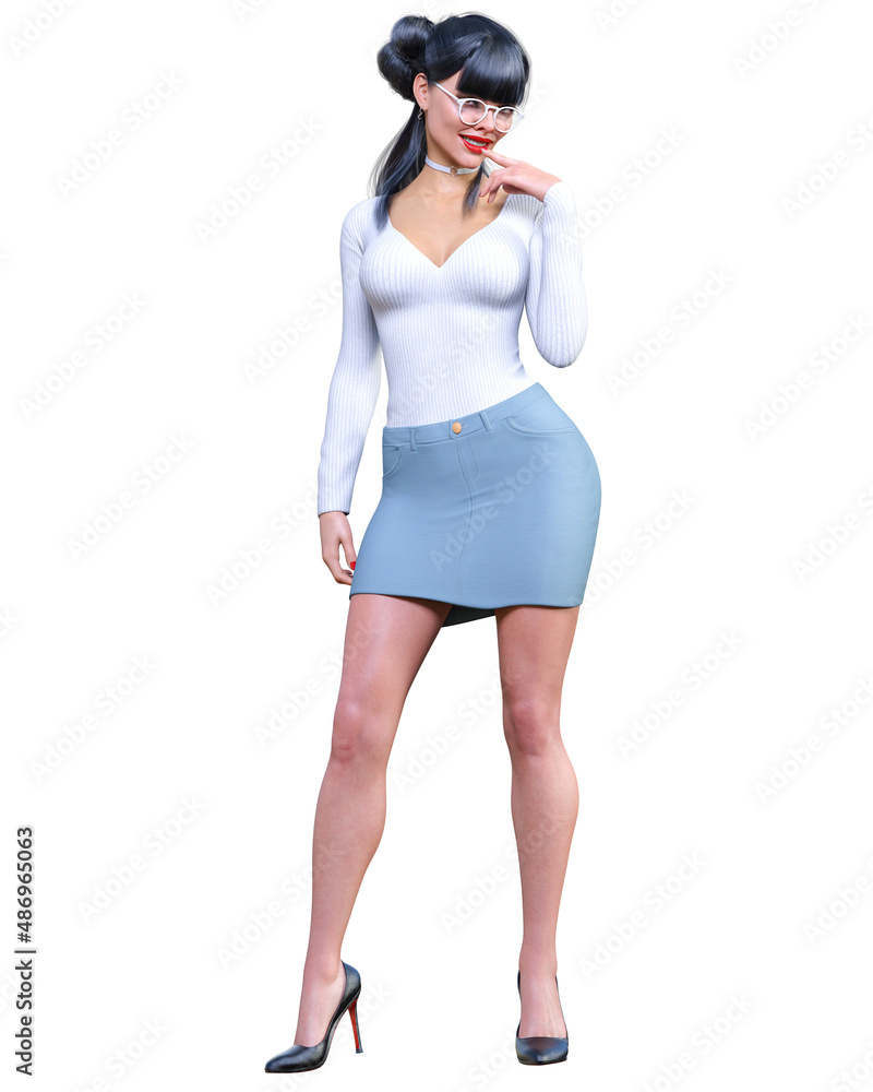 Fototapeta premium Sexy woman office secretary.