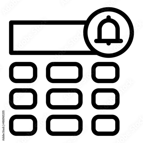 Intercom icon outline vector. Video door. Phone system