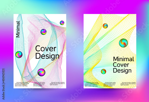 Minimum coverage of a vector. Cover design. Set of modern abstract musical backgrounds. Sound flyer for creating a fashionable cover, banner, poster, booklet...