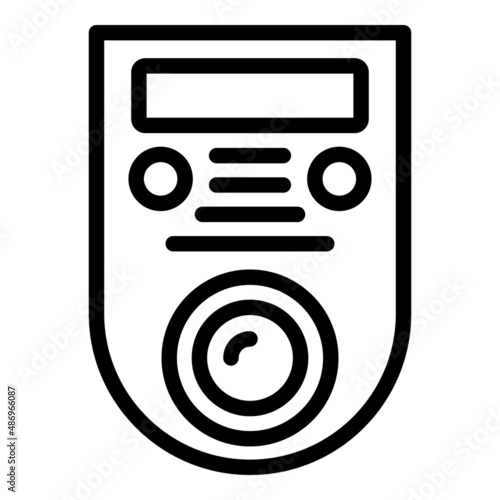 Video intercom access icon outline vector. Door system. Phone camera