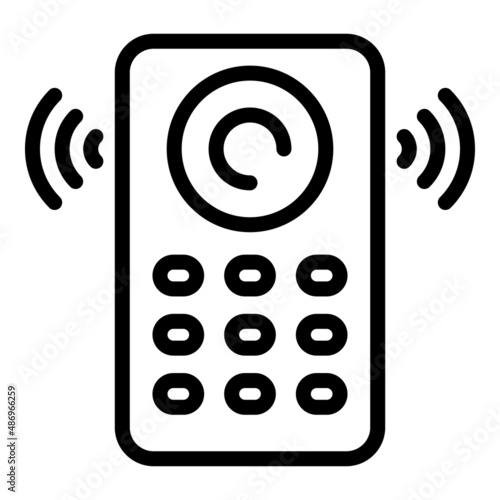 Intercommunication icon outline vector. Video door. Phone system