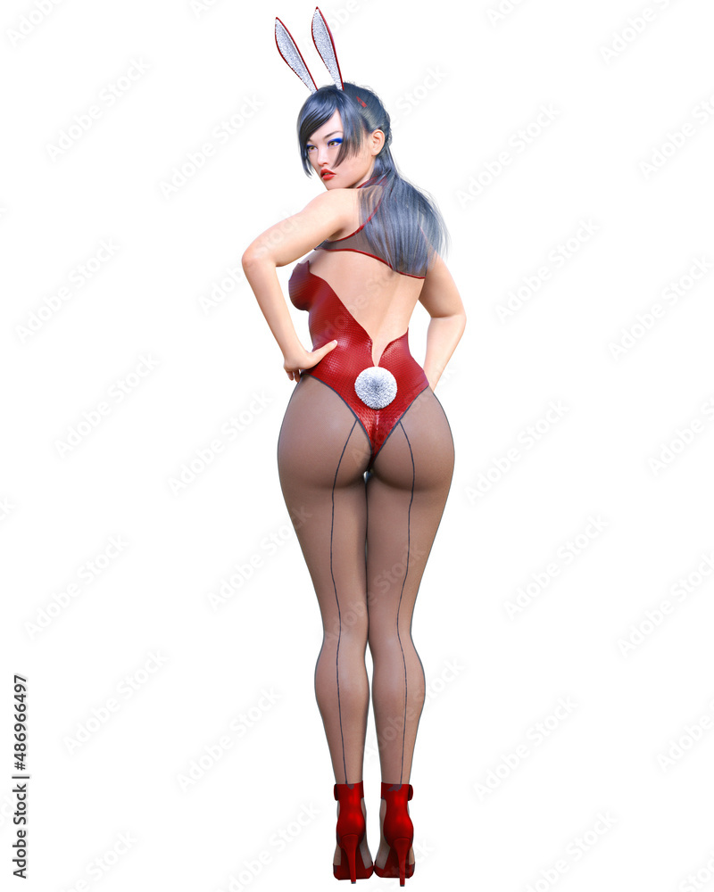 Bunny Girl.Sexy woman long legs. Swimsuit corset and shoes. Bunny Girl.Sexy woman long legs. Swimsuit corset and shoes.