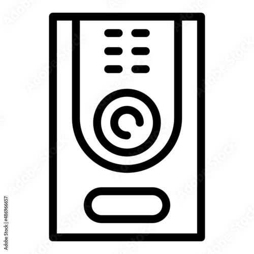 Wall video intercom icon outline vector. Door system. Phone camera