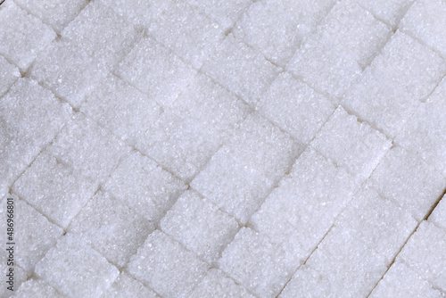 White sugar cube background or texture