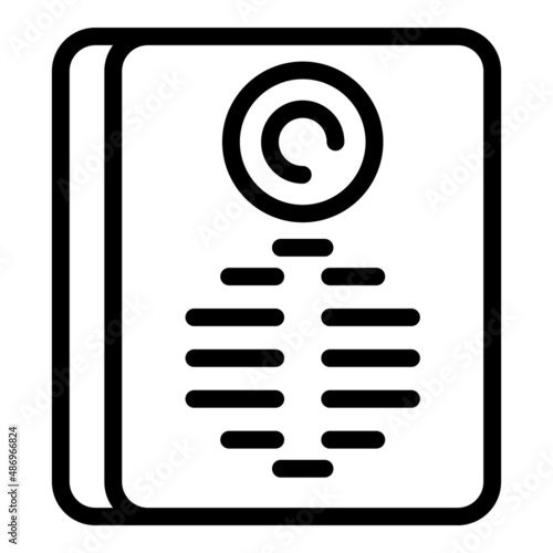 Brother video intercom icon outline vector. Door system. Panel access