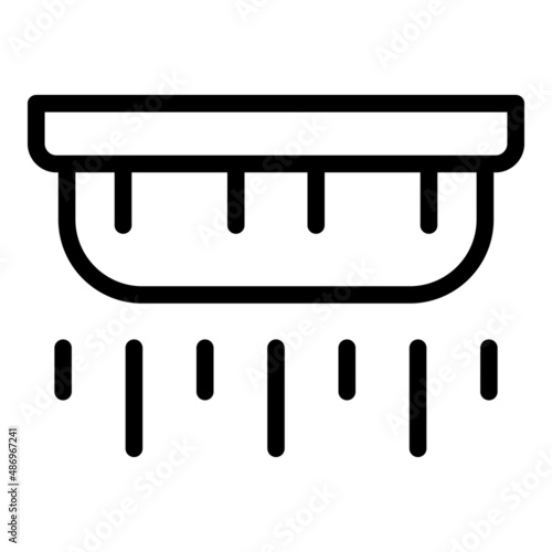 Smoke detector icon outline vector. Fire alarm. Home system