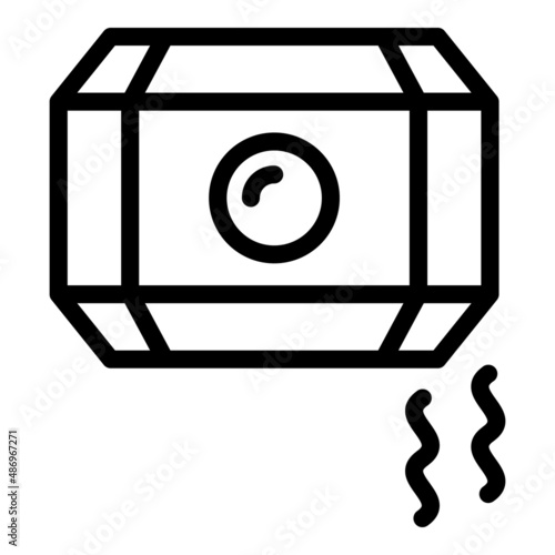 Smoke alarm icon outline vector. Fire detector. Home control