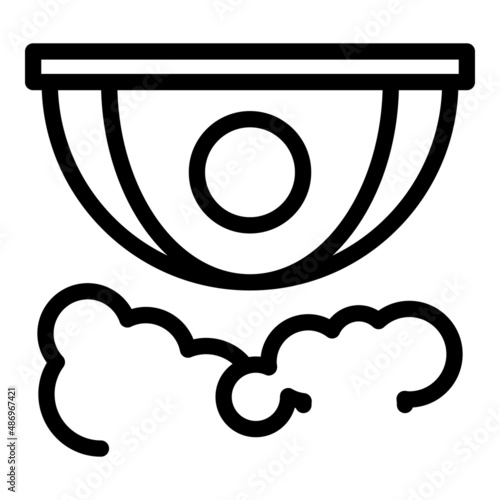 Smoke detector system icon outline vector. Fire alarm. Home control