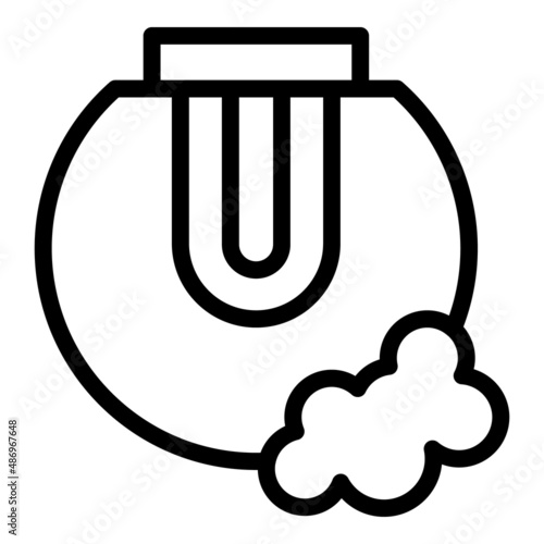 Monoxide smoke detector icon outline vector. Fire alarm. Home system