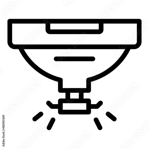 Security smoke detector icon outline vector. Fire sensor. Home control