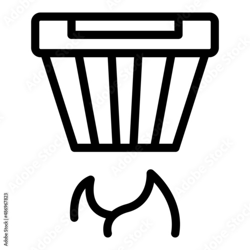 Alert smoke detector icon outline vector. Alarm fire. Home control