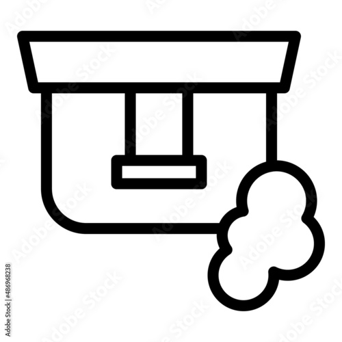 Crime smoke detector icon outline vector. Alarm fire. Sensor system