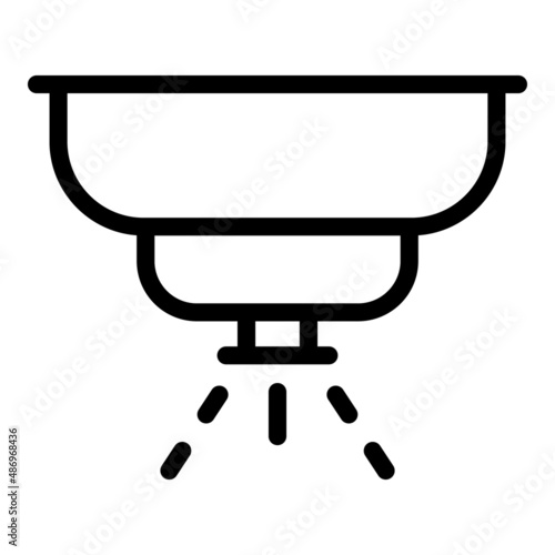 Smoke detector sprinkler icon outline vector. Home system. Alarm fire