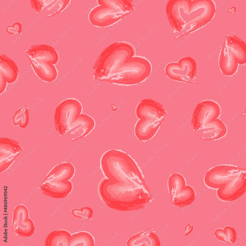 Fototapeta premium seamless background with hearts