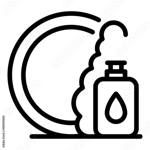 Foam dish detergent icon outline vector. Kitchen bottle. Wash product