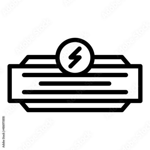 Radiator heat control icon outline vector. Heater convector. Home heating
