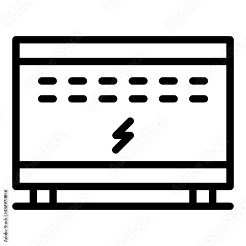 Room convector icon outline vector. Electric heater. Heat control