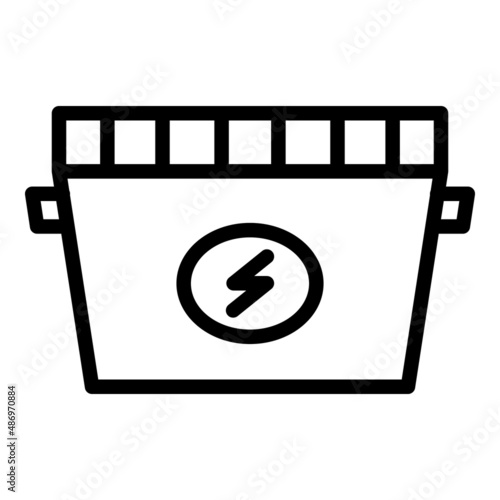 Small electric convector icon outline vector. Radiator heater. Home heat