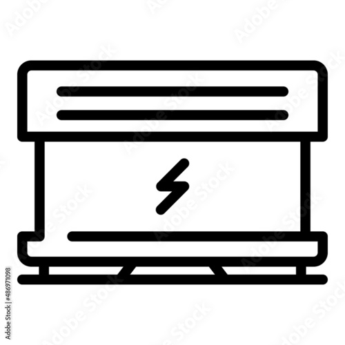 Control convector icon outline vector. Home heater. Panel heater