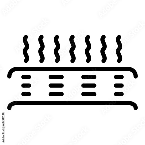 Heating icon outline vector. Electric radiator. Home convector