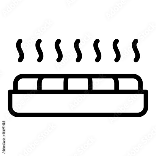 Domestic warm radiator icon outline vector. Heater convector. Household heating