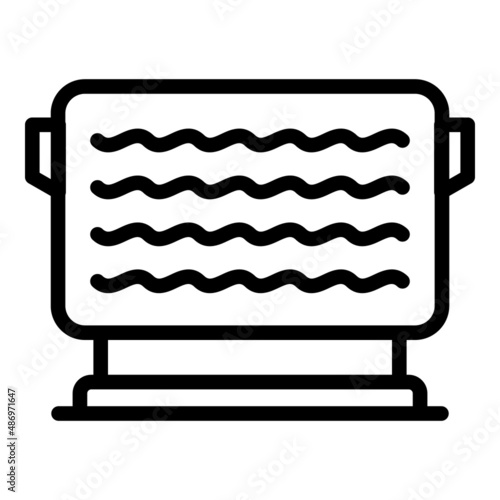 Gas radiator icon outline vector. Electric heater. Home heat