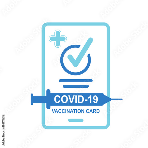 Travel immune passport in mobile. Covid-19 immunity certificate for shopping.
