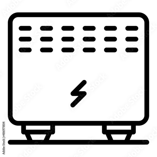 Electric radiator icon outline vector. Heater convector. Heat wall