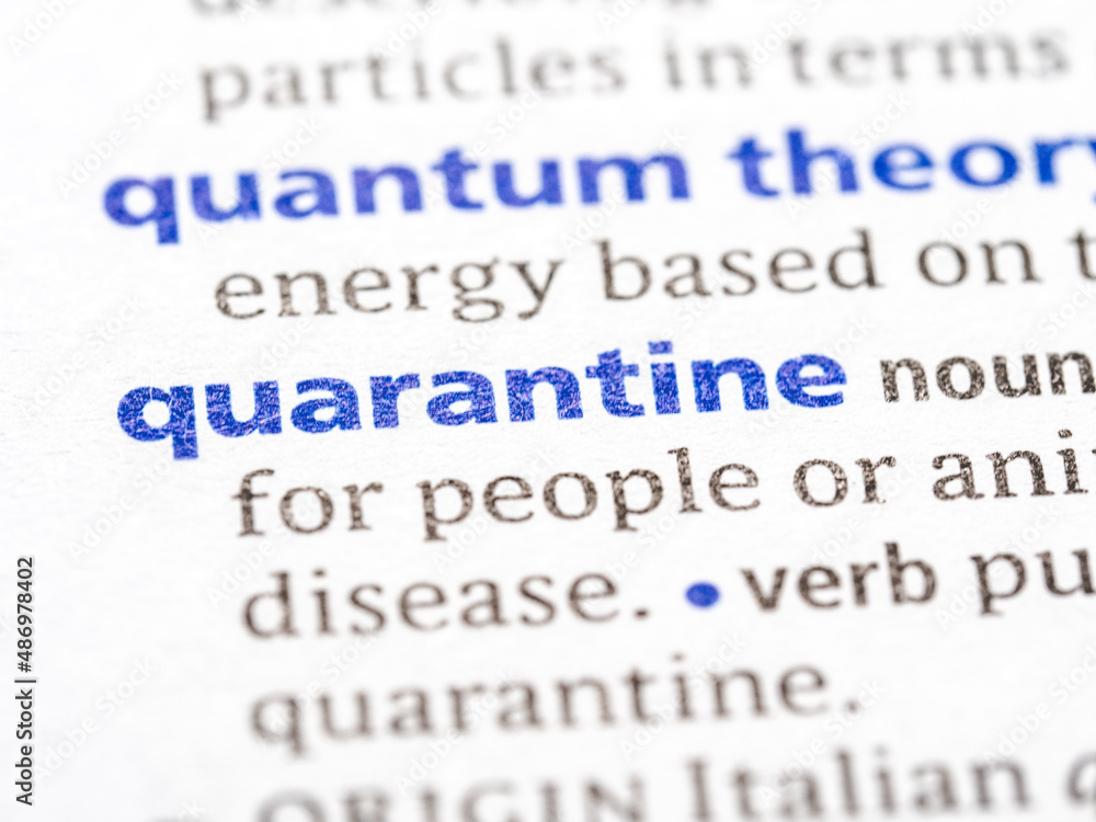 Quarantine English dictionary definition of the word photo of a